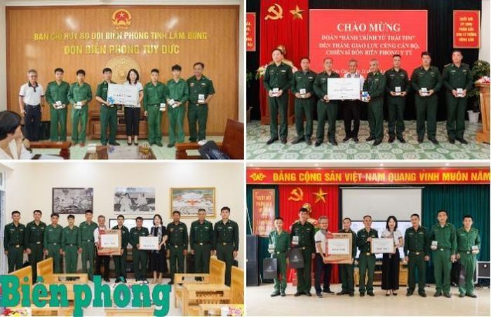 "Hành trình từ trái tim" mang theo những cuốn sách quý và phần quà thiết thực, tiếp thêm động lực, lan tỏa khát vọng vươn lên và hun đúc ý chí cho cán bộ, chiến sĩ Bộ đội Biên phòng. Ảnh: Xuân Hương