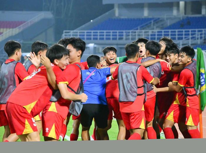 U17 Việt Nam xứng đáng vào chung kết. Ảnh: VFF
