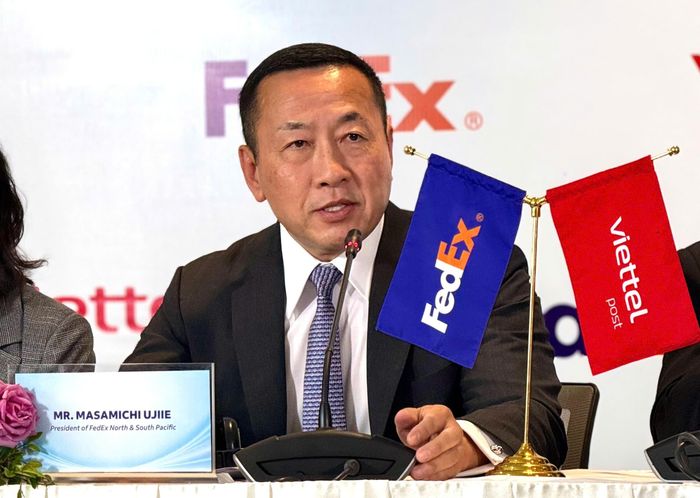 Ông Masamichi Ujiie, Chủ tịch FedEx khu vực Bắc và Nam Thái Bình Dương. (Ảnh: Chí Hiếu)