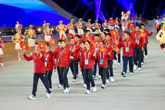 Đoàn Thể thao Việt Nam tham dự Đại hội với 90 thành viên, do ông Lê Thanh Hà làm Trưởng đoàn