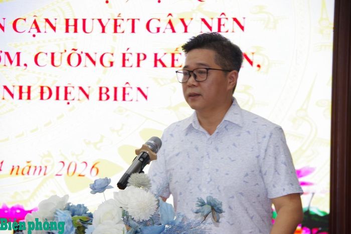 Lãnh đạo Cục Văn hóa các dân tộc Việt Nam phát biểu tại hội nghị. Ảnh: Anh Dũng