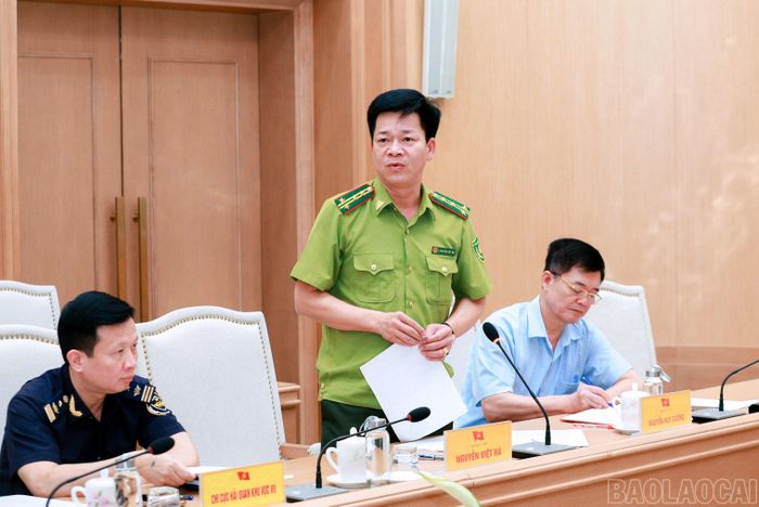 Các đại biểu phát biểu tại hội nghị.