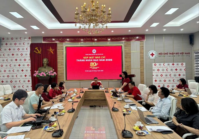 Quang cảnh buổi gặp mặt báo chí về Tháng Nhân đạo 2026. Ảnh: Mai Hoa