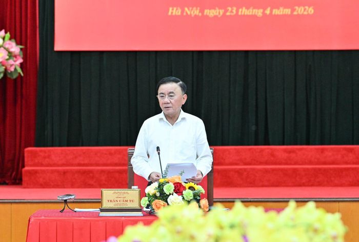 Đồng chí Thường trực Ban Bí thư Trần Cẩm Tú phát biểu kết luận Hội nghị.