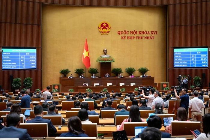 Kết quả biểu quyết. (Ảnh: CTTĐT Quốc hội)