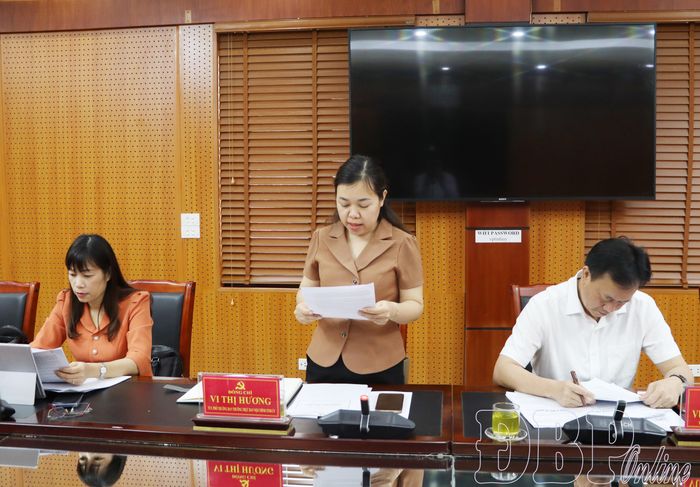 Lãnh đạo Ban Nội chính Tỉnh ủy báo cáo tình hình, kết quả hoạt động của Ban Chỉ đạo trong 3 tháng đầu năm 2026.
