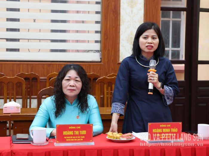 Lãnh đạo Ban Tuyên giáo và Dân vận Tỉnh ủy phát biểu tại chương trình 