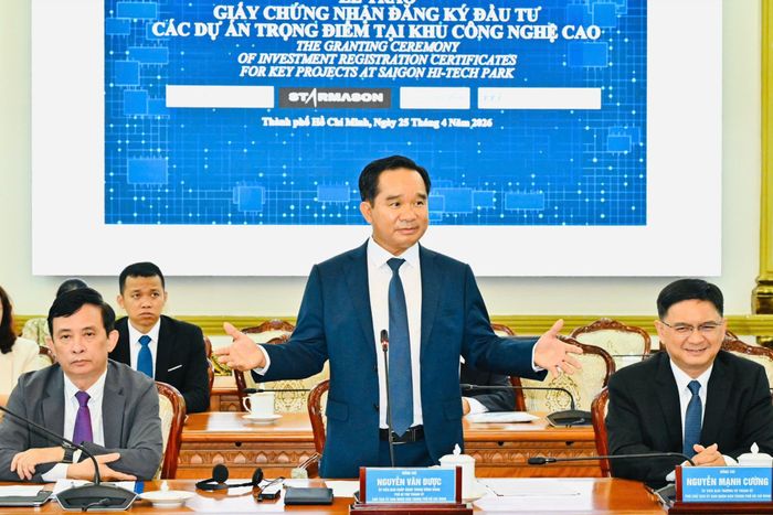  Chủ tịch UBND TPHCM Nguyễn Văn Được phát biểu tại sự kiện. Ảnh: VIỆT DŨNG 