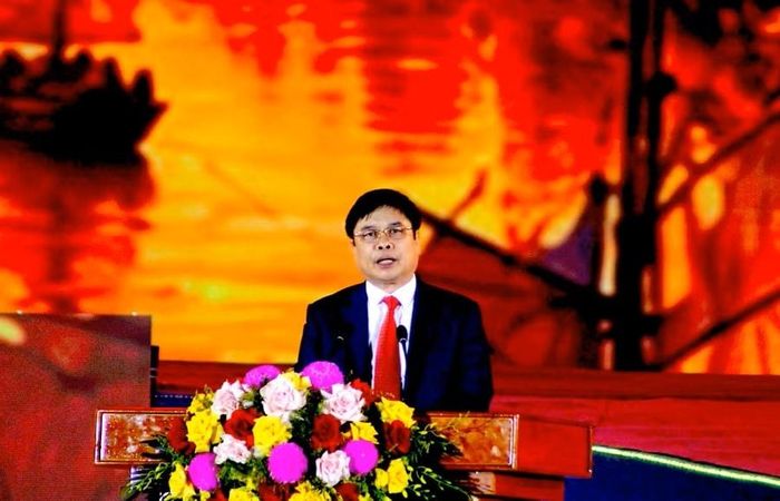 Phó Chủ tịch UBND tỉnh Hưng Yên Phạm Văn Nghiêm phát biểu khai mạc. Ảnh: Đinh Chiến.