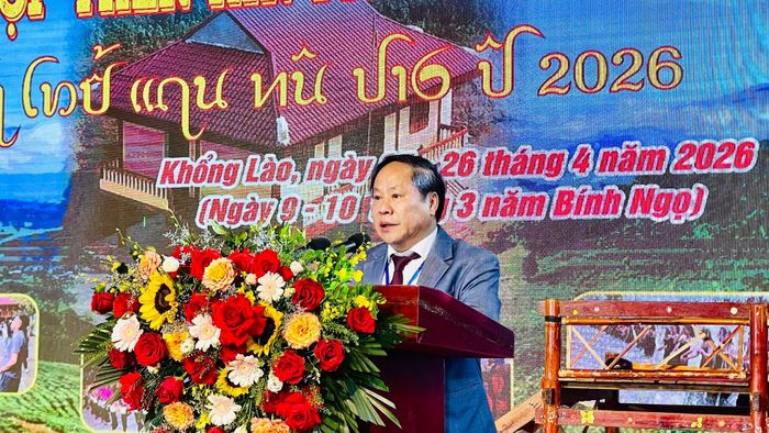Đồng chí Tống Thanh Hải - Ủy viên Ban Thường vụ Tỉnh ủy, Phó Chủ tịch Thường trực UBND tỉnh, Trưởng Ban Tổ chức Lễ hội khai mạc lễ hội.