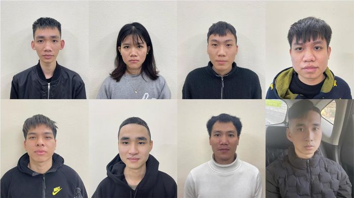 8 đối tượng vừa bị Công an tỉnh Ninh Bình khởi tố để điều tra về hình vi phạm tội "rửa tiền".