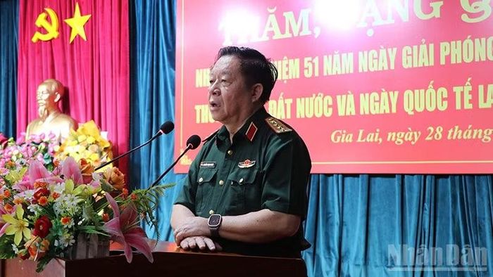 Đại tướng Nguyễn Trọng Nghĩa phát biểu tại chương trình.