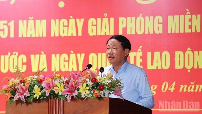 Đồng chí Phạm Anh Tuấn phát biểu tại chương trình.