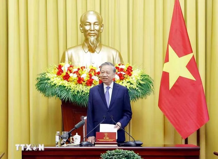 Tổng Bí thư, Chủ tịch nước Tô Lâm phát biểu. (Ảnh: Thống Nhất/TTXVN)