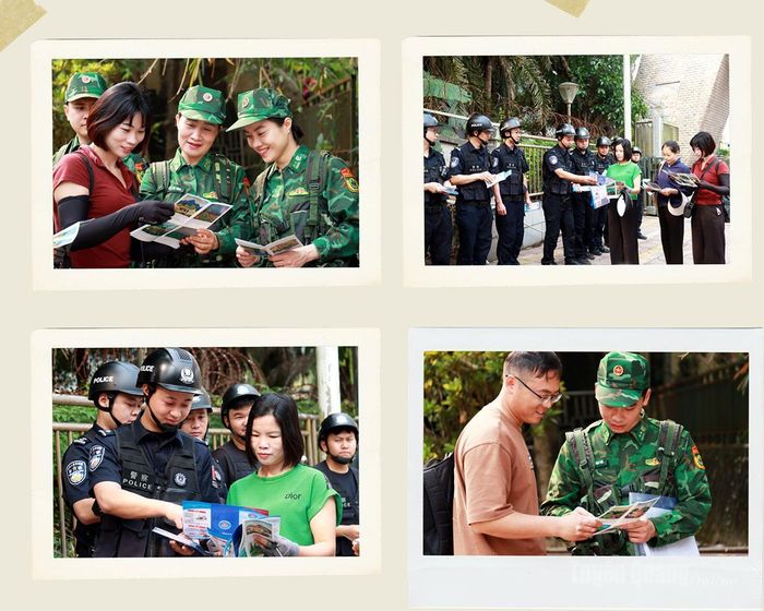 Lực lượng tuần tra liên hợp tuyên truyền, phổ biến pháp luật cho người dân khu vực biên giới, nâng cao ý thức chấp hành quy định.