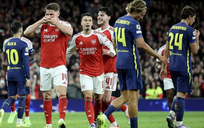 Arsenal vùi dập Atletico 4-0 ở vòng bảng - Ảnh: AFC