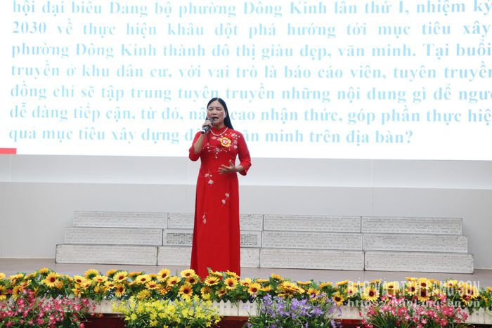 Thí sinh thực hiện phần thi trả lời câu hỏi