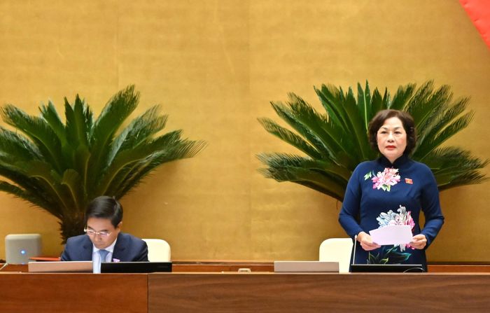 Phó Chủ tịch Quốc hội Nguyễn Thị Hồng điều hành phiên họp