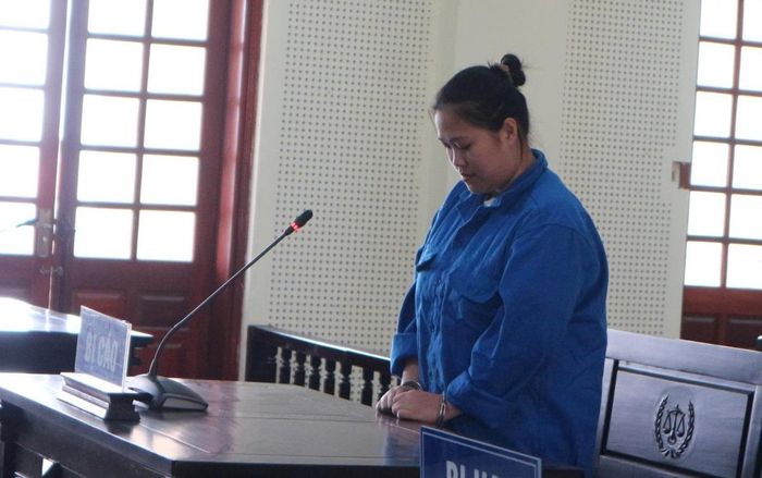 Bị cáo Sầm Trà My tại tòa.
