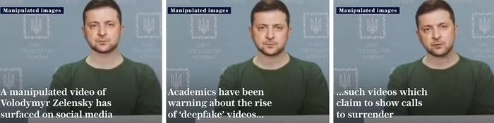 Video giả mạo Tổng thống Volodymyr Zelensky kêu gọi đầu hàng xuất hiện năm 2023.
