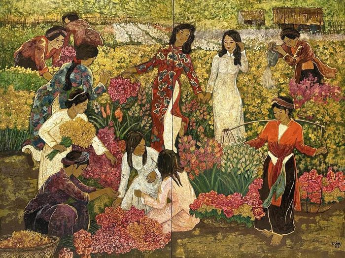 Tác phẩm "Trong vườn hoa".