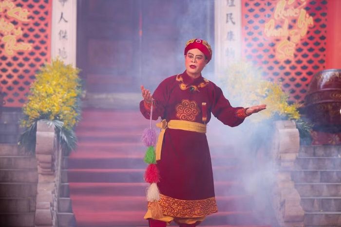 Tương truyền rằng, Cao Sơn Đại Vương có công phù trợ Vua Lê Tương Dực dẹp yên nạn chuyên quyền ngoại thích và giành lại ngai vàng. (Ảnh: Phương Thảo/Vietnam+)