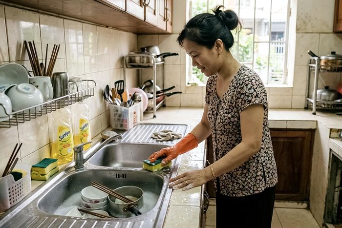 Người dân nên vệ sinh môi trường bếp thường xuyên để phòng các bệnh liên quan đến an toàn thực phẩm. Ảnh: minh họa AI