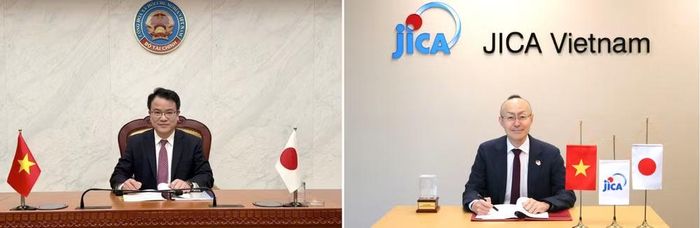 Thứ trưởng Tài chính Trần Quốc Phương và Trưởng đại diện Văn phòng JICA Việt Nam Kobayashi Yosuke ký kết các Hiệp định vay vốn ODA của Chính phủ Nhật Bản nhằm hỗ trợ triển khai hai dự án phát triển hạ tầng quy mô nhỏ tại khu vực trung du và miền núi phía bắc Việt Nam.