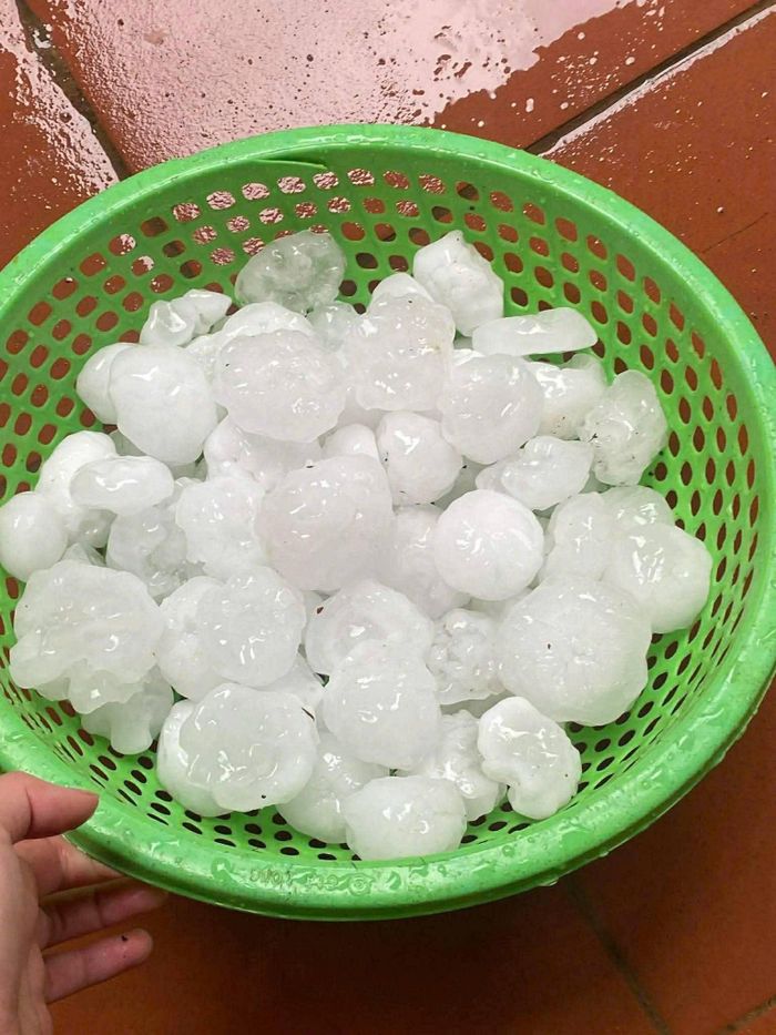 Mưa đá lần đầu tiên xuất hiện tại xã Bình Minh(huyện Yên Thành cũ), Nghệ An.