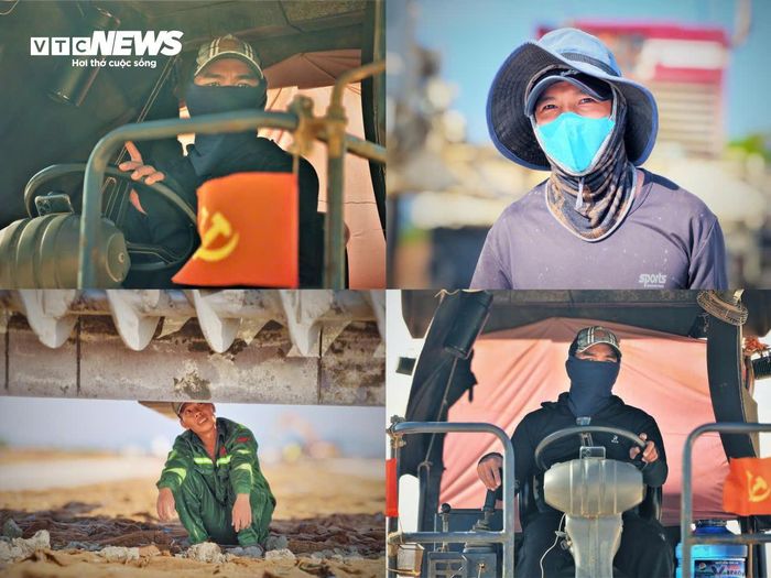 Trên gương mặt sạm đen vì nắng gió, nụ cười vẫn luôn thường trực khi tiến độ thi công dự án đang "chạy" từng giờ. 