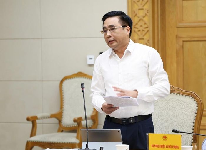 Thứ trưởng Bộ NN&amp;MT Nguyễn Quốc Trị phát biểu tại cuộc họp - Ảnh: VGP/Gia Huy