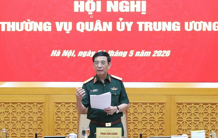 Đại tướng Phan Văn Giang phát biểu kết luận hội nghị.