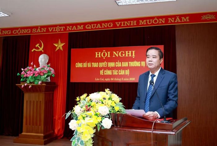 Tân Trưởng Ban Nội chính Phan Đăng Toàn phát biểu nhận nhiệm vụ.