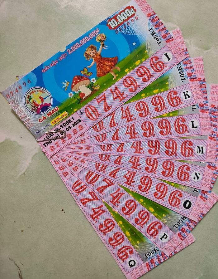 Xổ số miền Nam ngày 4-5 sẽ mở thưởng đối với vé số của 3 đài là TPHCM, Cà Mau và Đồng Tháp. Ảnh: ĐLVS Thành Phát