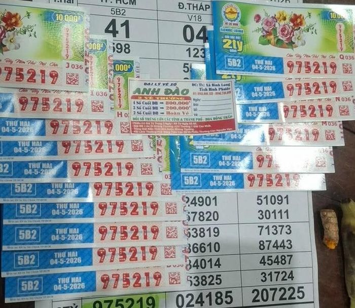 Giải độc đắc của vé số TPHCM trúng tại TP Đồng Nai. Ảnh: ĐLVS Anh Đào