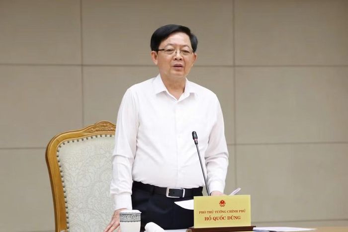  Phó Thủ tướng Chính phủ Hồ Quốc Dũng tại buổi họp. 