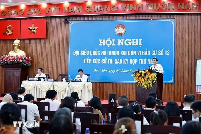 Chủ tịch Quốc hội Trần Thanh Mẫn phát biểu. Ảnh: Doãn Tấn/TTXVN