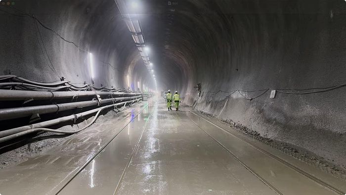 Với tổng chiều dài 64km, đường hầm Brenner Base sẽ trở thành tuyến đường sắt ngầm dài nhất thế giới. Ảnh: Euronews