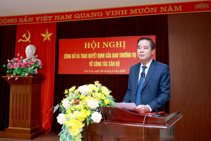 Trưởng Ban Nội chính Tỉnh ủy Lào Cai Phan Đăng Toàn phát biểu.