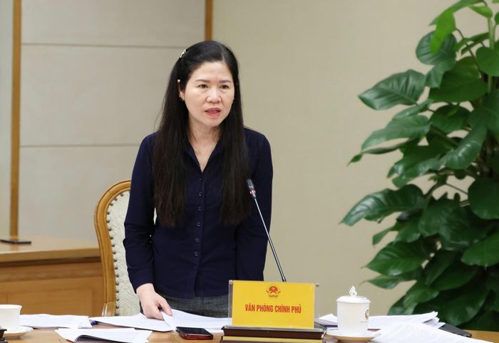  Phó Chủ nhiệm Văn phòng Chính phủ Mai Thị Thu Vân phát biểu. Nguồn: VGP. 
