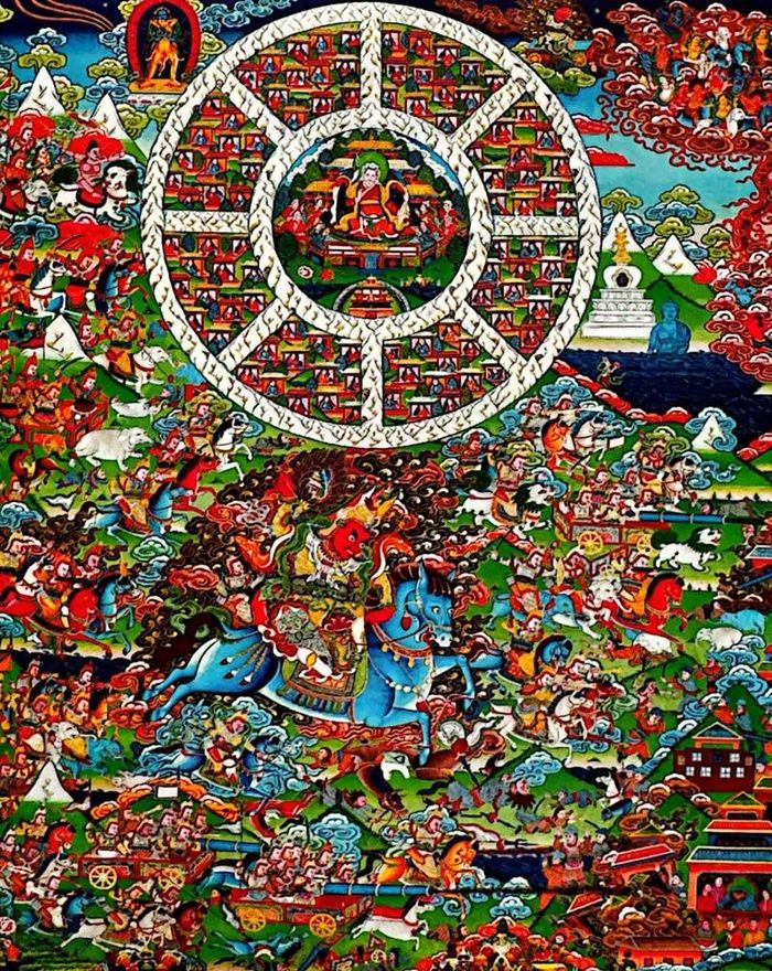Hình ảnh Shambhala theo truyền thống Bhutan. Ảnh: tác giả cung cấp