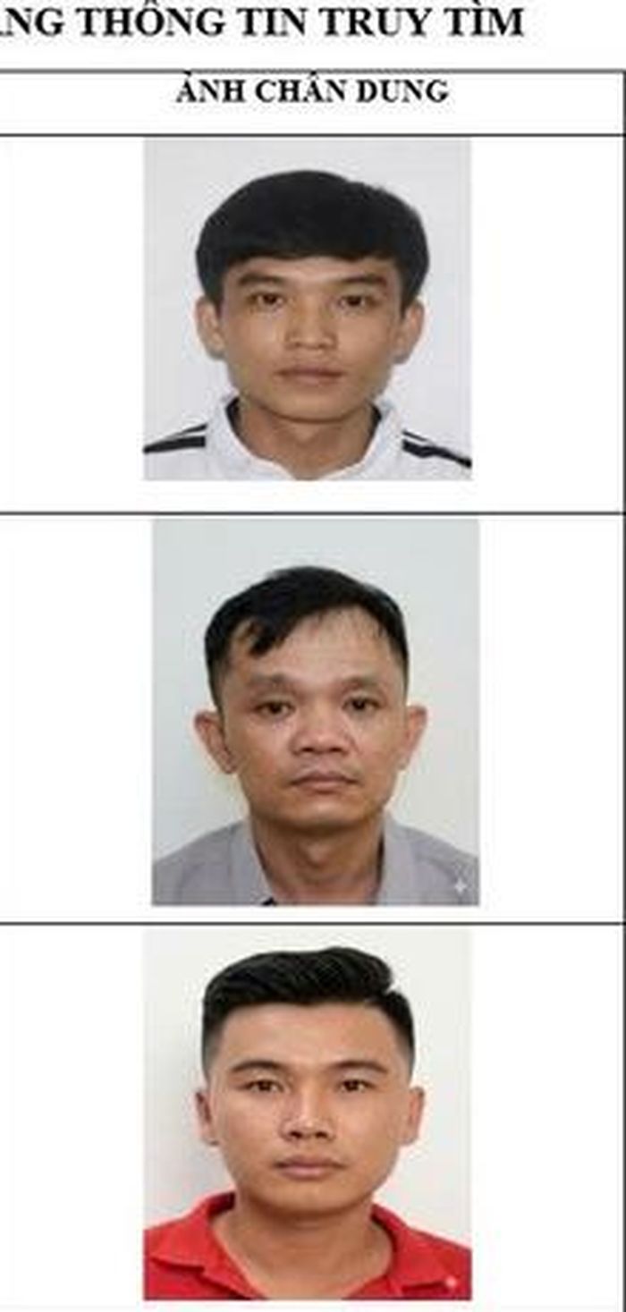 3 đương sự bị Công an TPHCM thông báo truy tìm (từ trên xuống): Lâm Vĩ Tâm, Lưu Tuấn Nhã và Trương Ngọc Hải