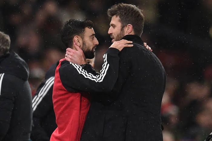  Bruno sẽ ở lại Manchester United nếu Carrick được bổ nhiệm làm HLV chính thức. ẢNH: AFP 