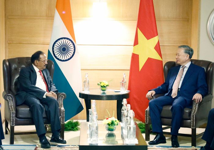 Tổng Bí thư, Chủ tịch nước Tô Lâm tiếp Cố vấn An ninh Quốc gia Ấn Độ Ajit Doval