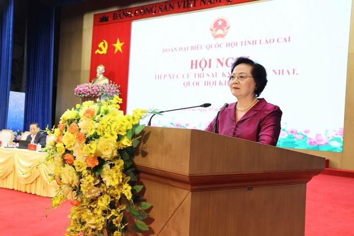 Phó Thủ tướng Phạm Thị Thanh Trà trực tiếp làm rõ và trả lời các nội dung cử tri quan tâm - Ảnh: VGP/Thu Giang