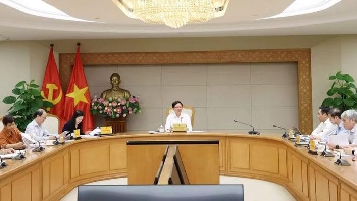 Phó Thủ tướng Hồ Quốc Dũng chủ trì cuộc họp. (Ảnh: VGP/Gia Huy)