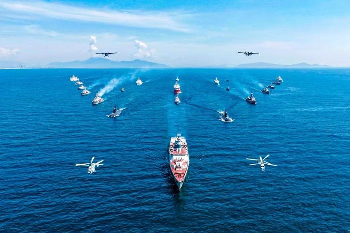 Lực lượng, phương tiện của Quân chủng Hải quân tham gia diễu binh trên biển tại Lễ kỷ niệm 80 năm Cách mạng Tháng Tám thành công và Quốc khánh 2/9.