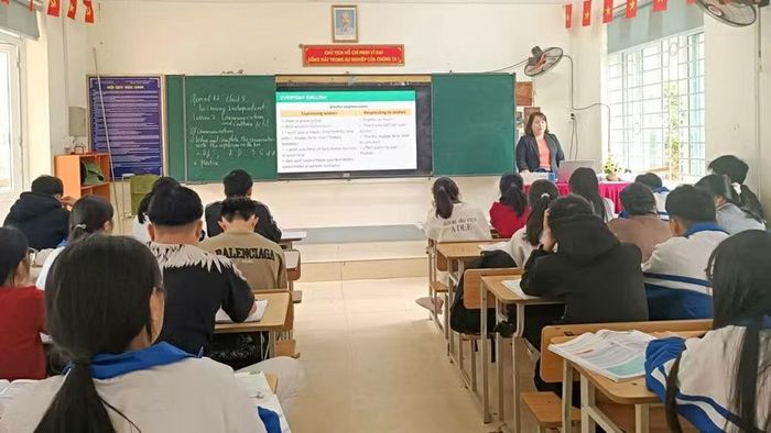 Học sinh Trường THPT Nà Giàng trong giờ học.