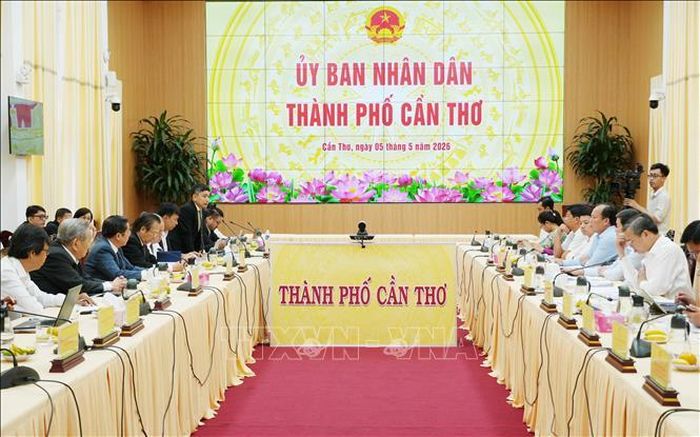 Quang cảnh buổi làm việc. Ảnh: Ngọc Thiện/TTXVN