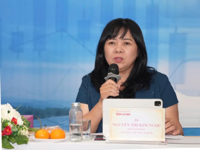 Bà Nguyễn Thị Kim Ngọc, Phó Giám đốc Sở Công Thương TP. Hồ Chí Minh phát biểu tại hội thảo. Ảnh: Thanh Vũ-TTXVN